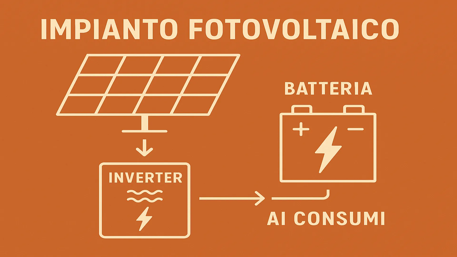 Schema tecnico impianto fotovoltaico a Bologna