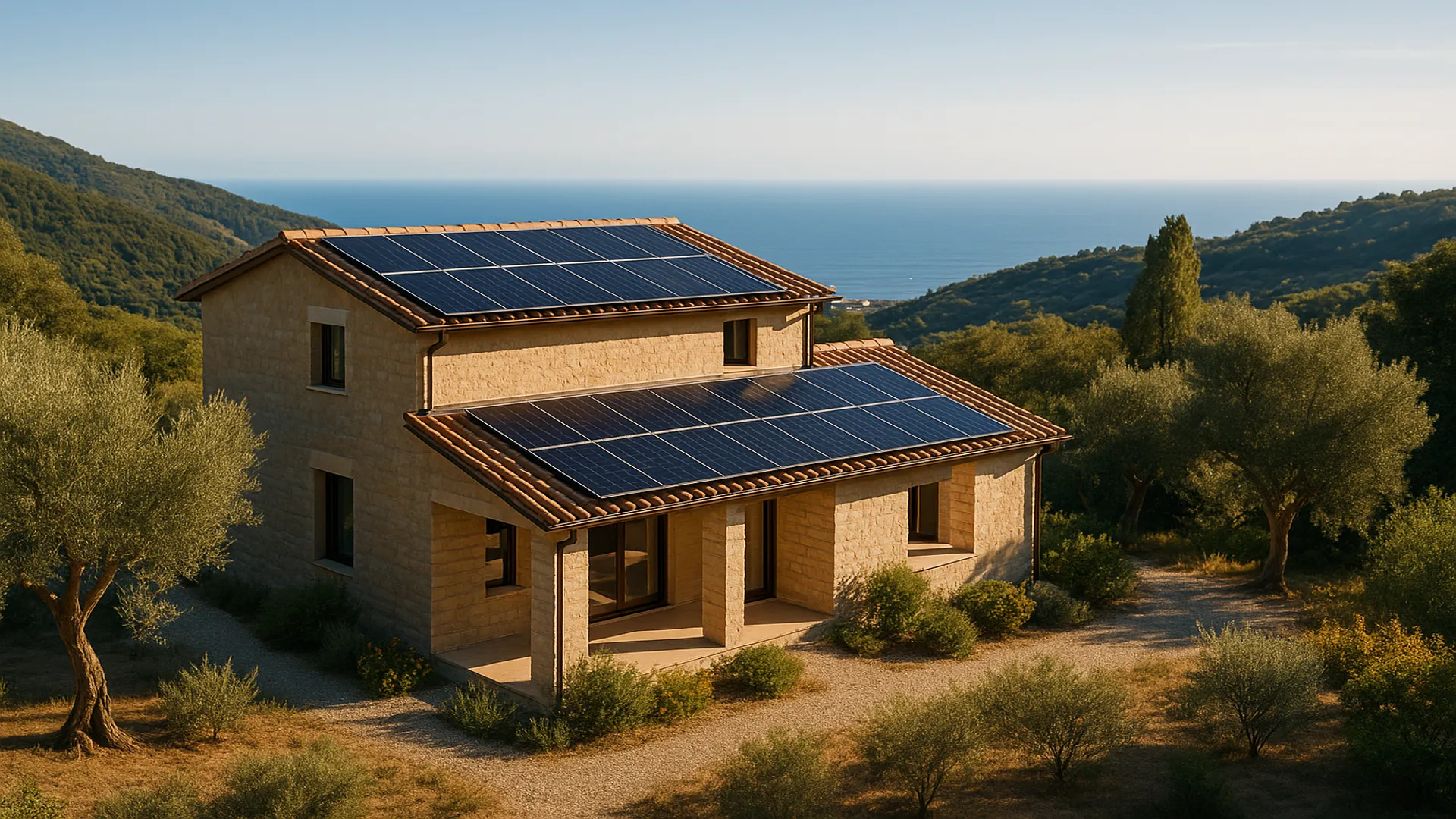 Energia solare a Savona con pannelli fotovoltaici e vista mare