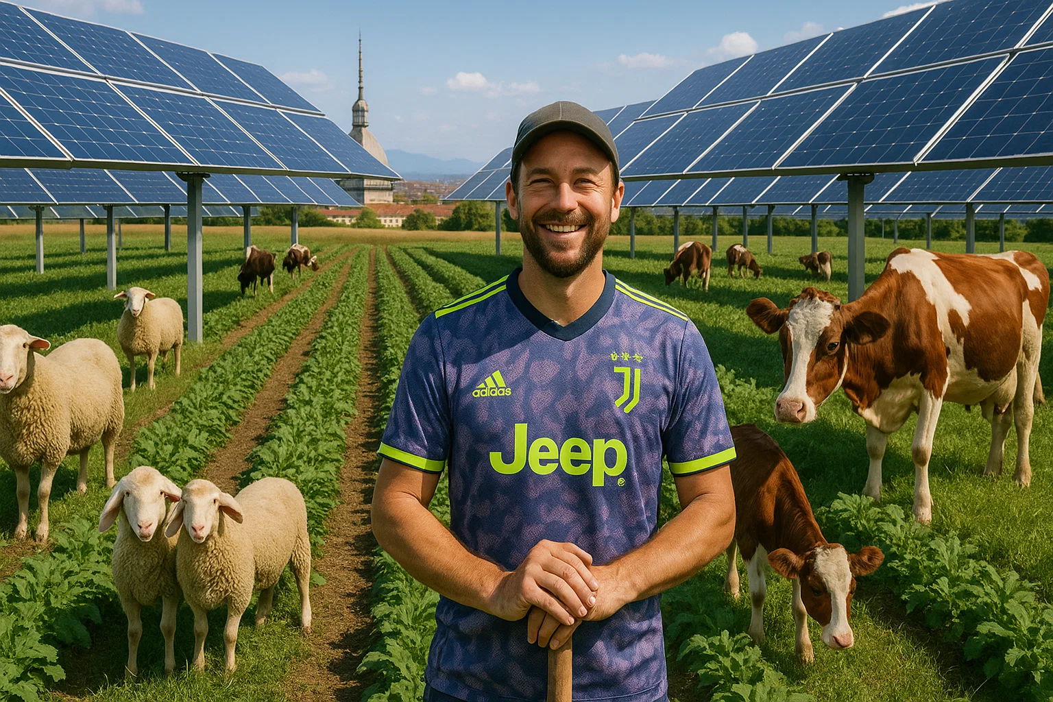 Agrivoltaico in provincia di Torino - esempio di integrazione con l'agricoltura