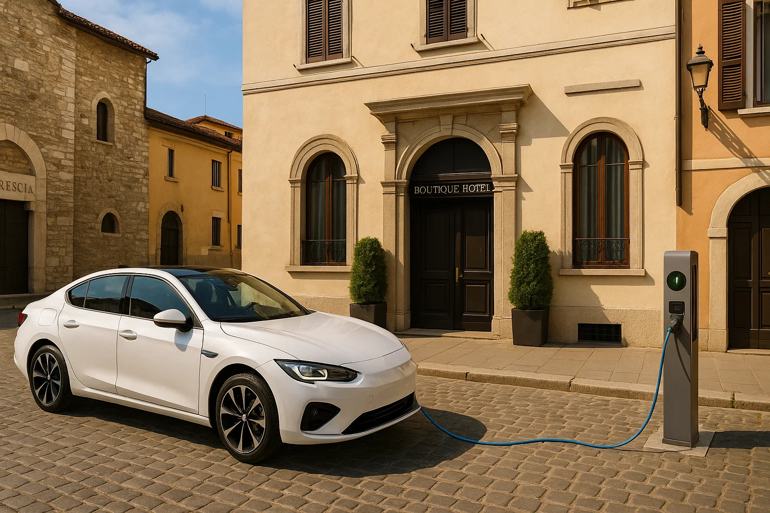Ricarica EV Brescia – Viaggiatori green in hotel