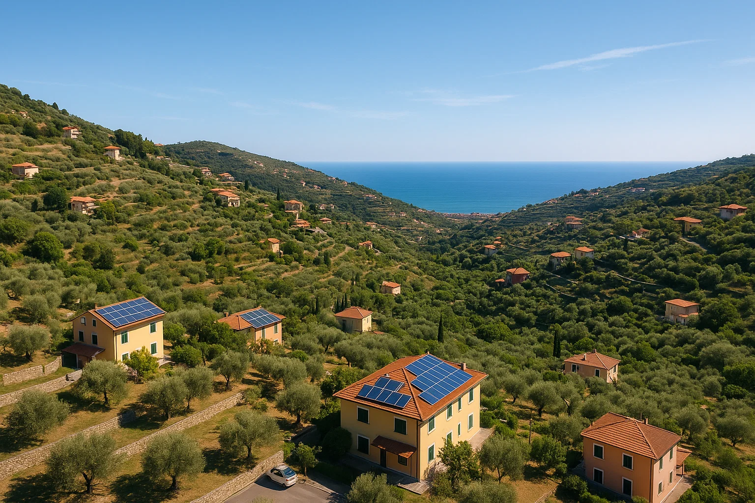 Villa con impianto fotovoltaico a Imperia