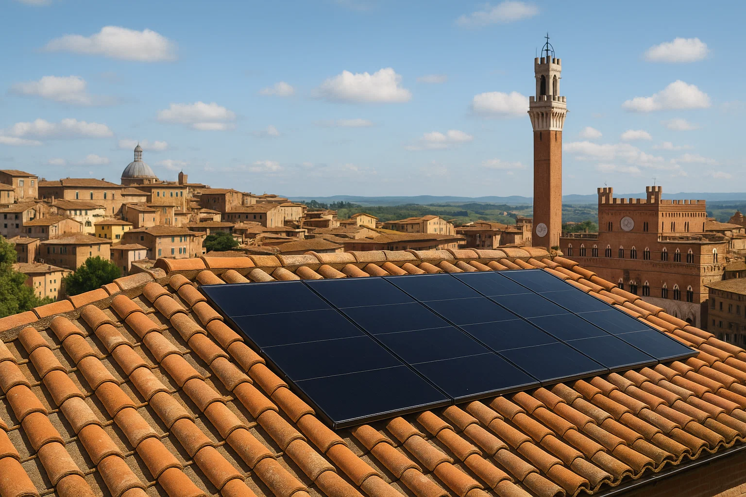 Famiglia indecisa sul fotovoltaico a Siena