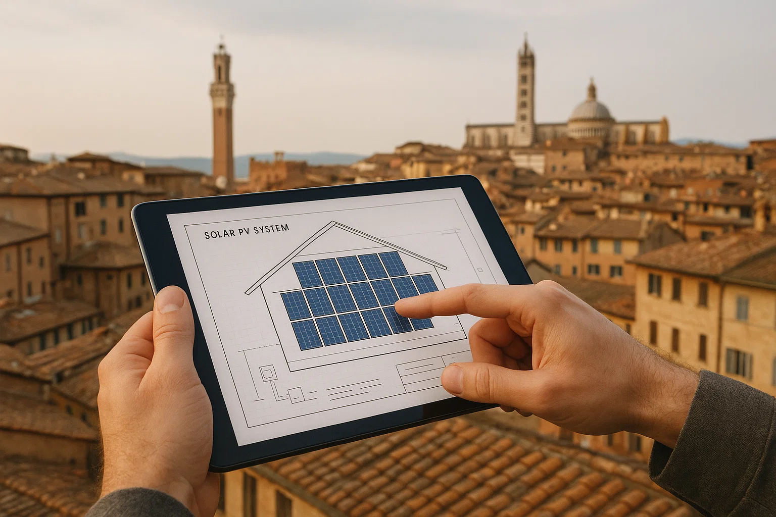 Progettazione impianto fotovoltaico Siena