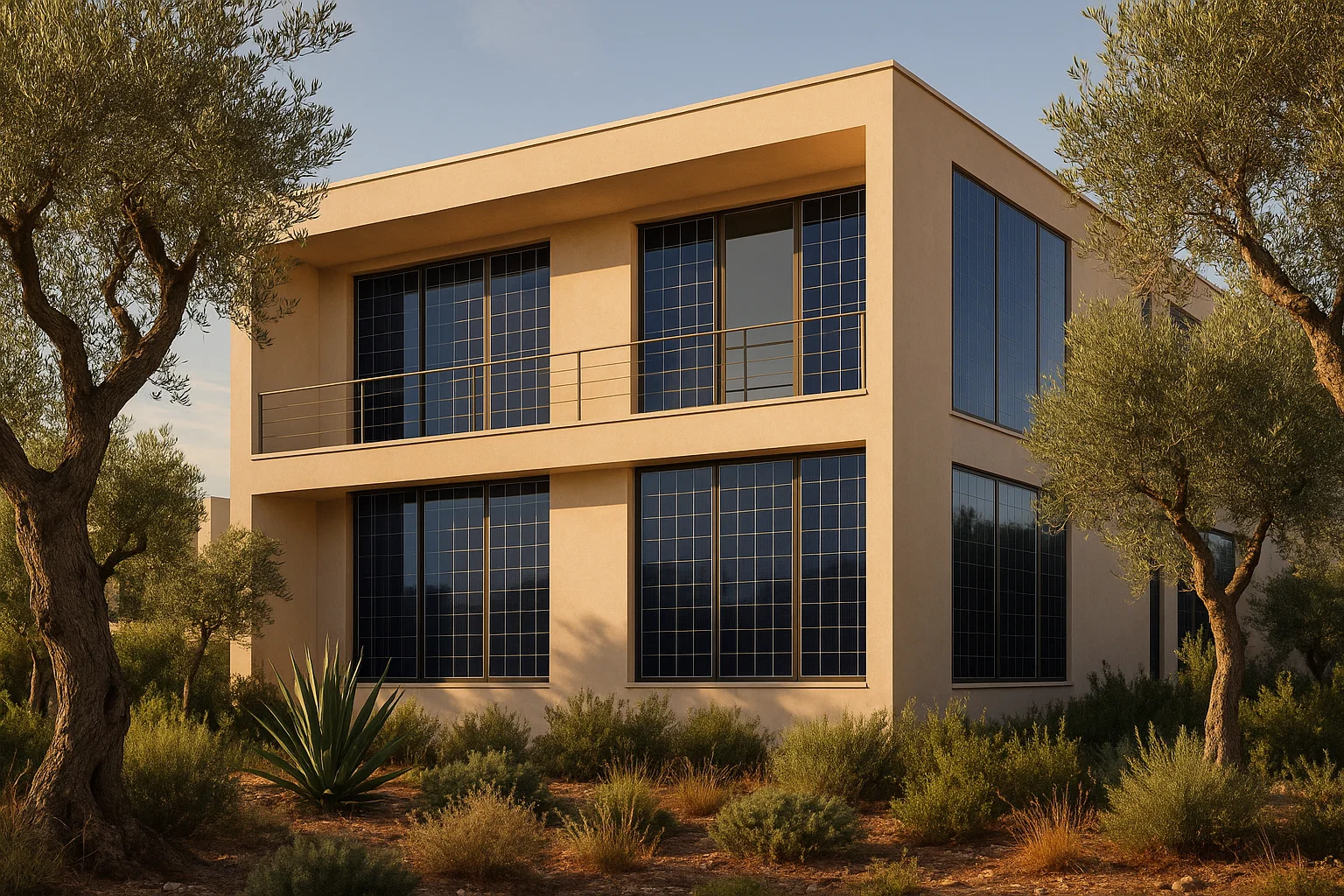 Edificio storico a Bari con pannelli solari full-black integrati