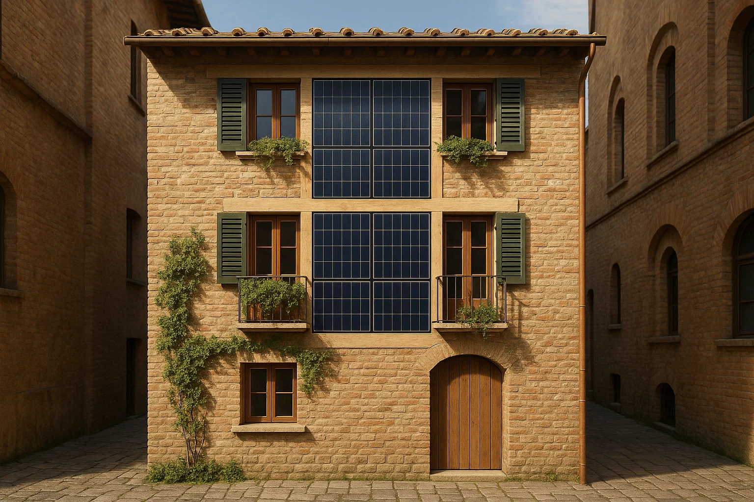 Facciata solare a Siena