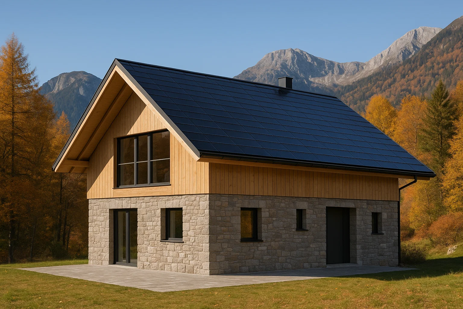 Centro storico di Trento con fotovoltaico discreto