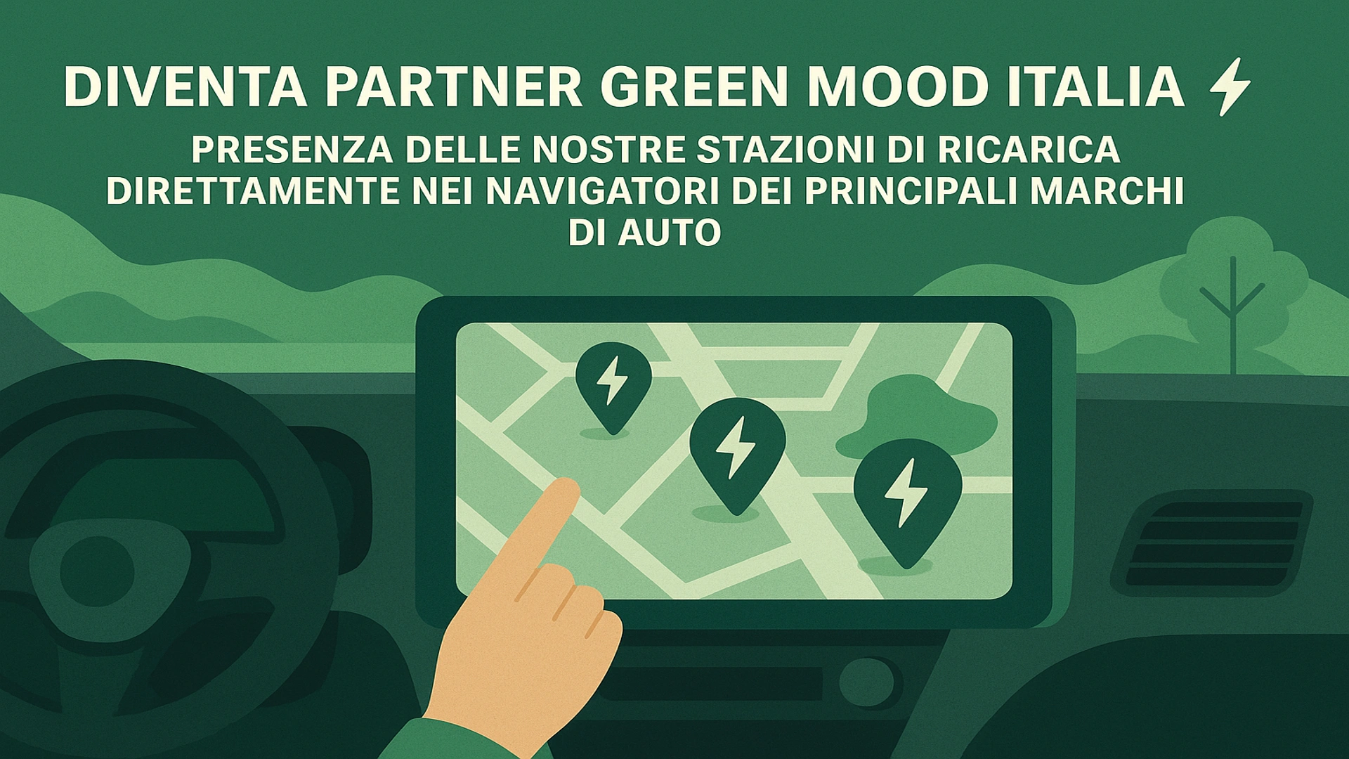 Stazioni Green Mood nei navigatori Tesla