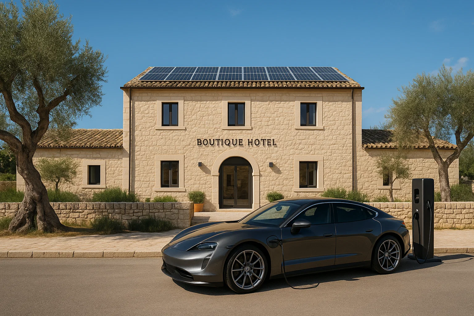 Colonnina EV hotel Ragusa Green Mood