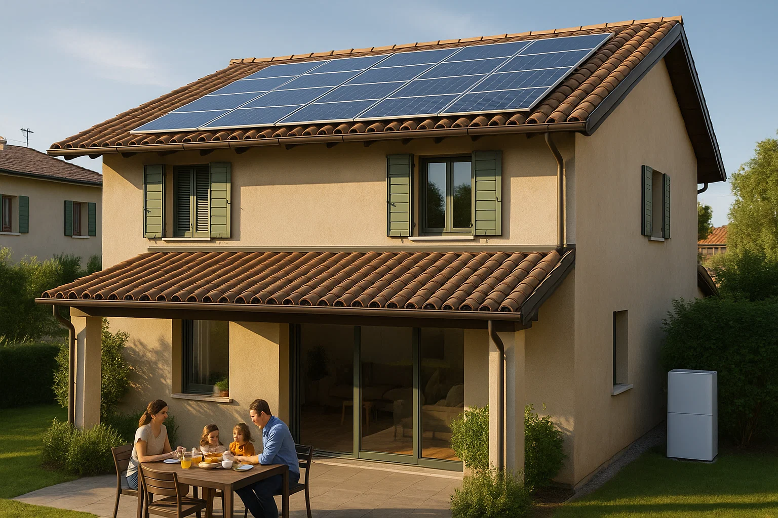 Famiglia con impianto fotovoltaico a Reggio Emilia