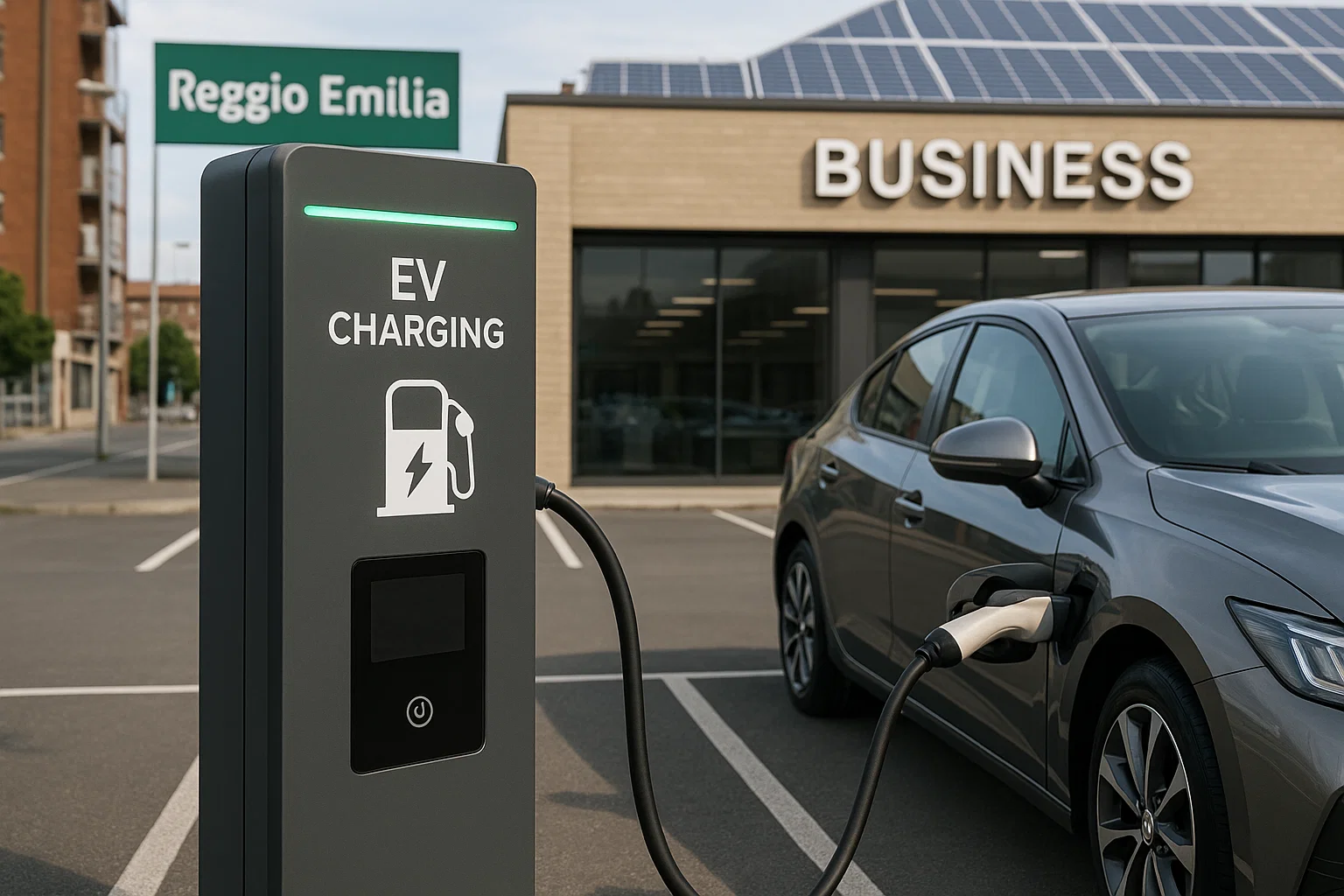 Colonnina di ricarica auto elettrica a Reggio Emilia