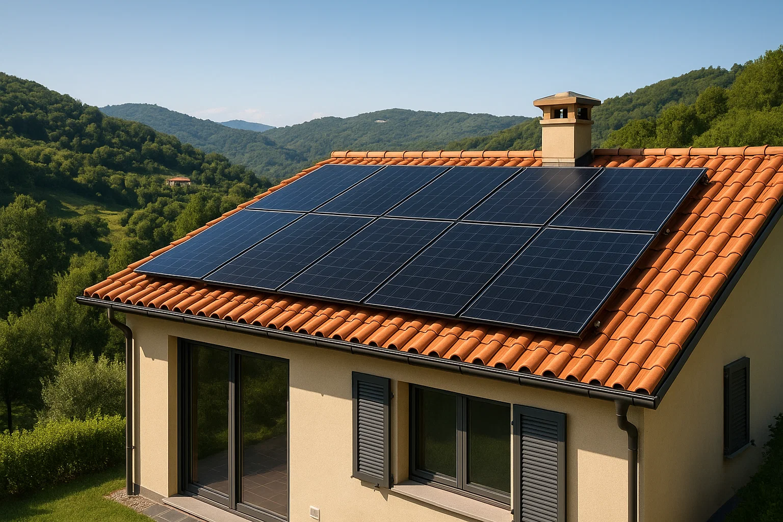 Impianto fotovoltaico Savona – vista 1