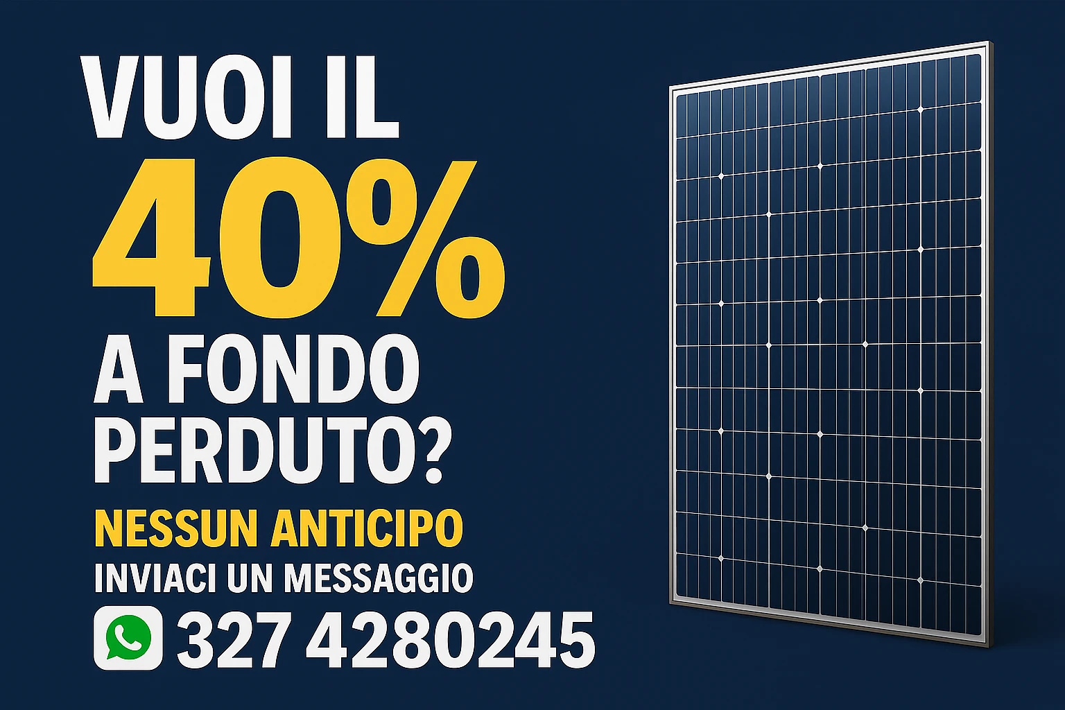incentivo fotovoltaico fondo perduto 2025