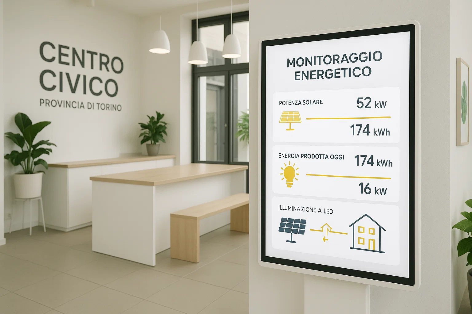 Conto Termico 3.0 Torino – veduta aerea Comune con fotovoltaico