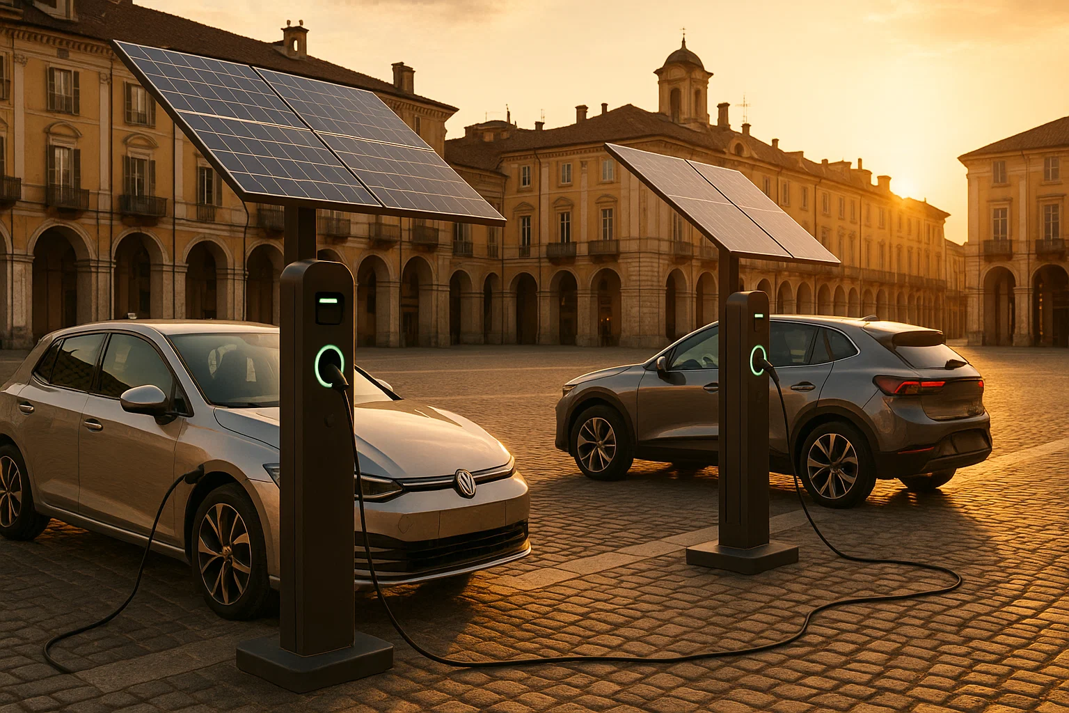 Colonnine di ricarica elettrica alimentate da fotovoltaico a Cuneo – mobilità sostenibile