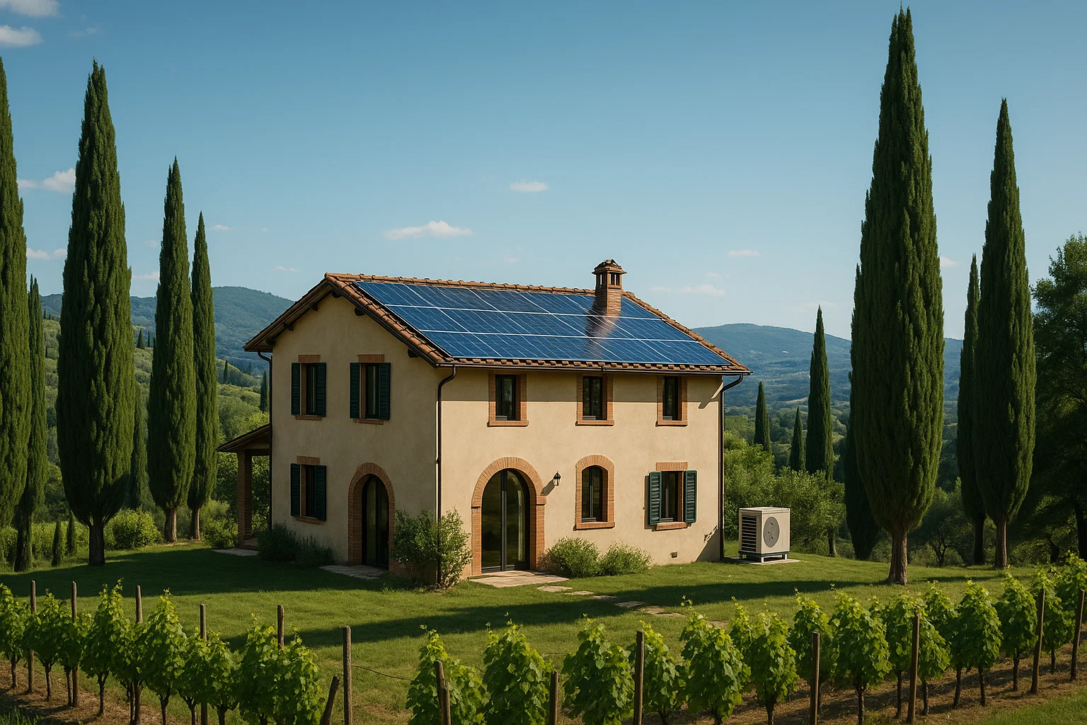 Impianto fotovoltaico su tetto di edificio a Firenze – Green Mood Italia