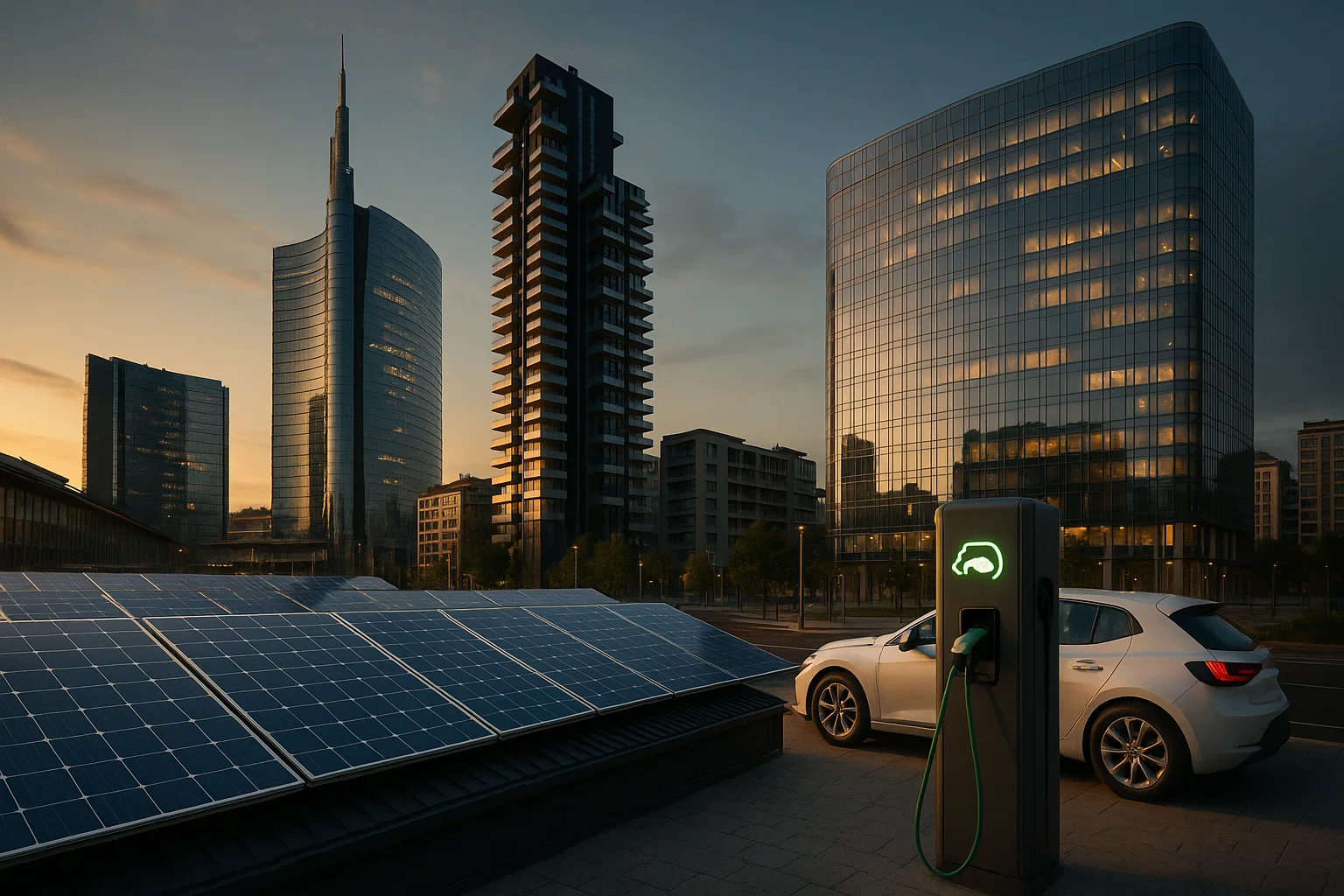 Colonnine di ricarica elettrica a Milano alimentate da fotovoltaico – Green Mood Italia