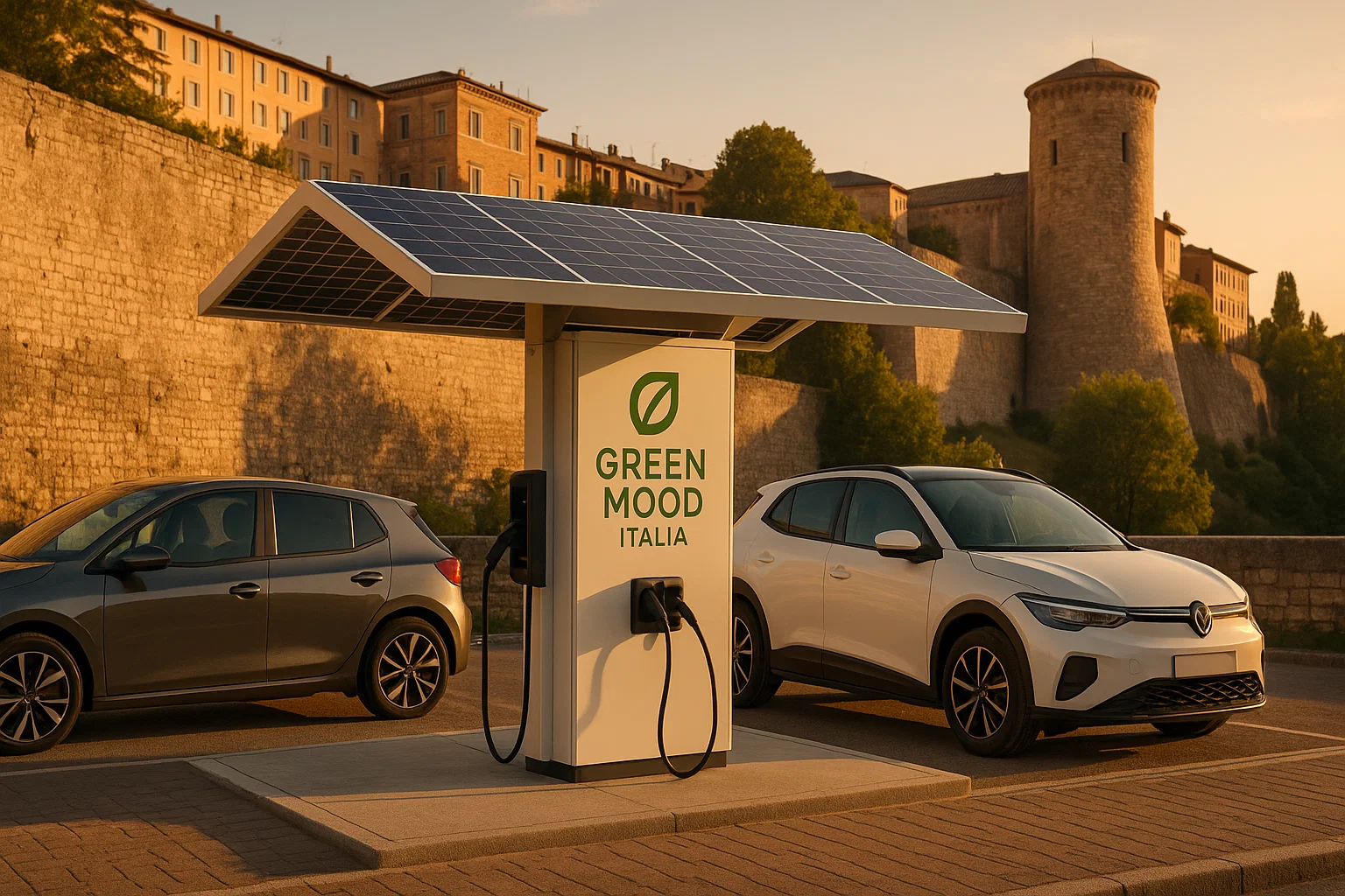 Colonnine di ricarica solare a Perugia – Green Mood Italia