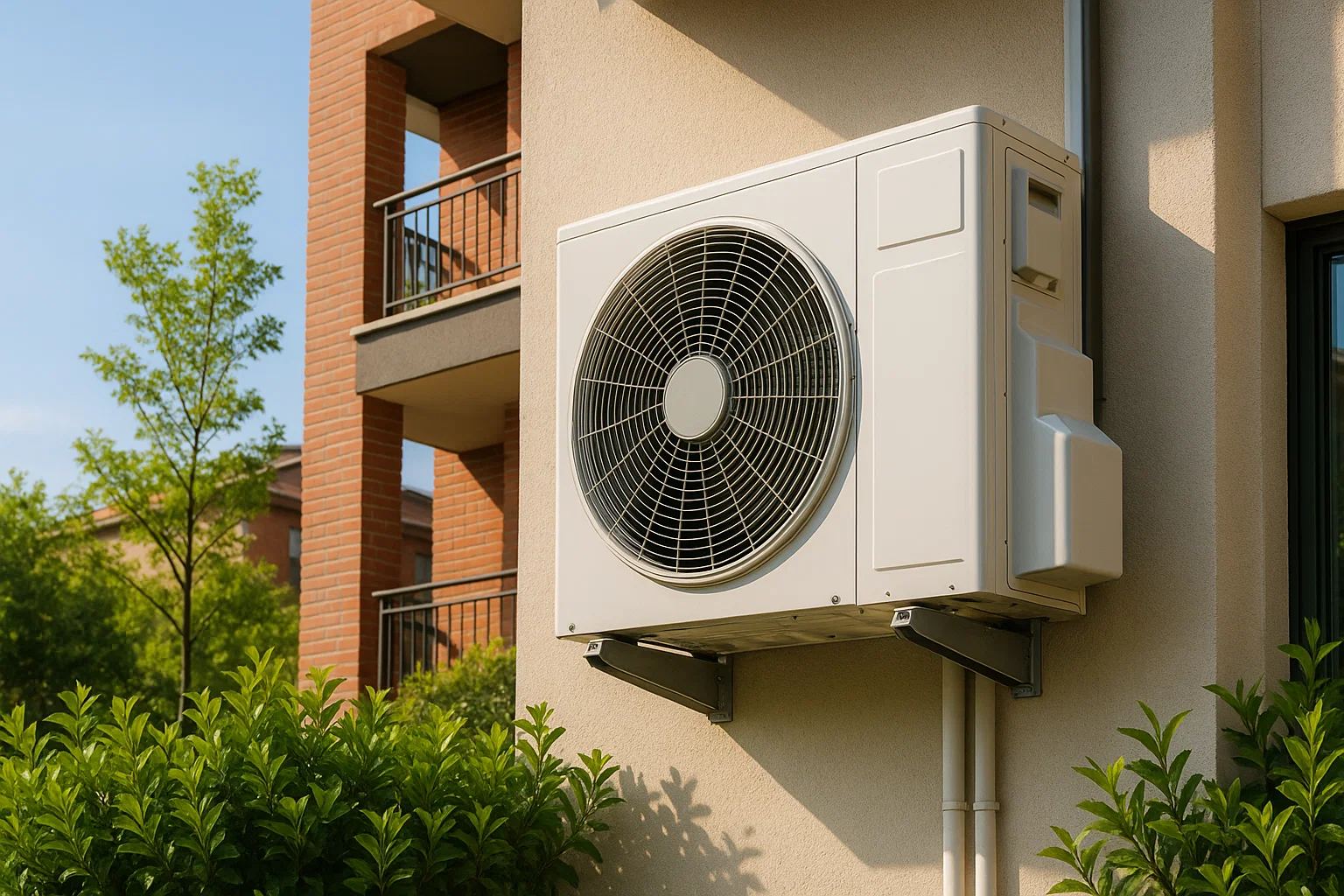 Pompa di calore installata su edificio residenziale a Torino – efficienza energetica e risparmio