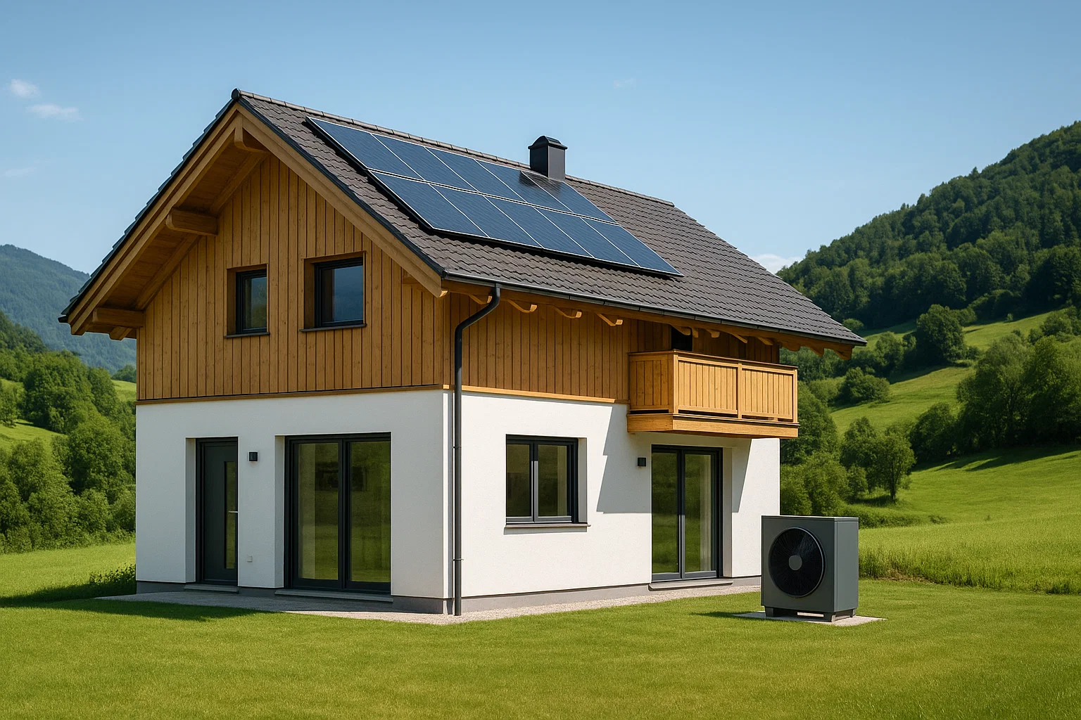 Impianto fotovoltaico su edificio residenziale vicino Trento – Green Mood Italia