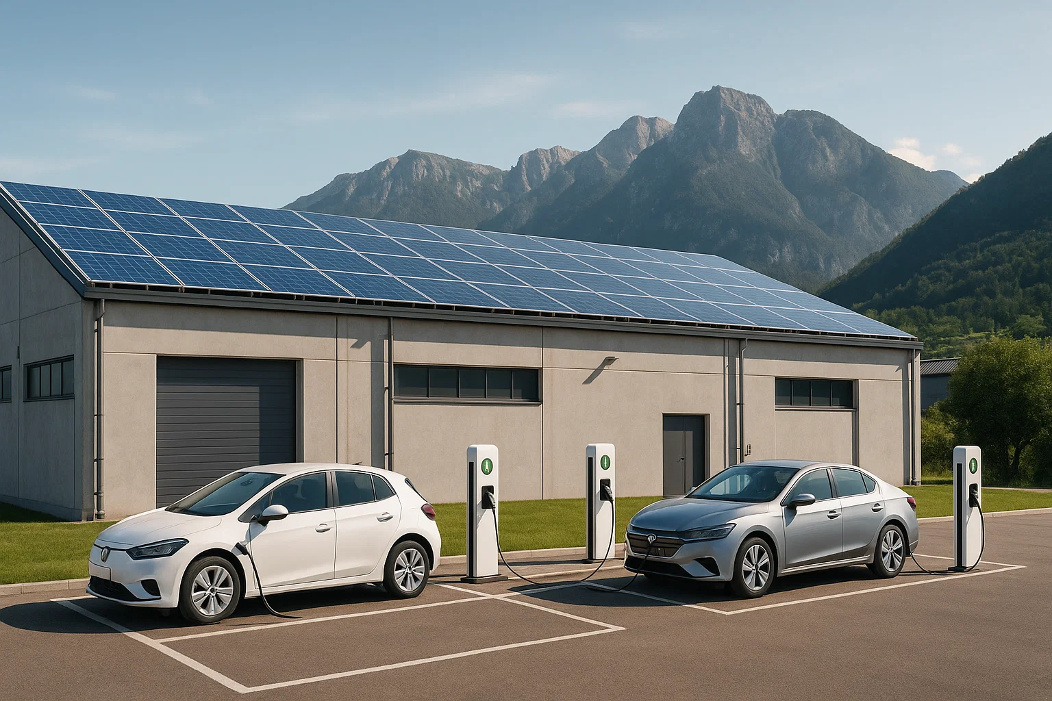 Colonnine di ricarica elettrica alimentate da fotovoltaico vicino Trento