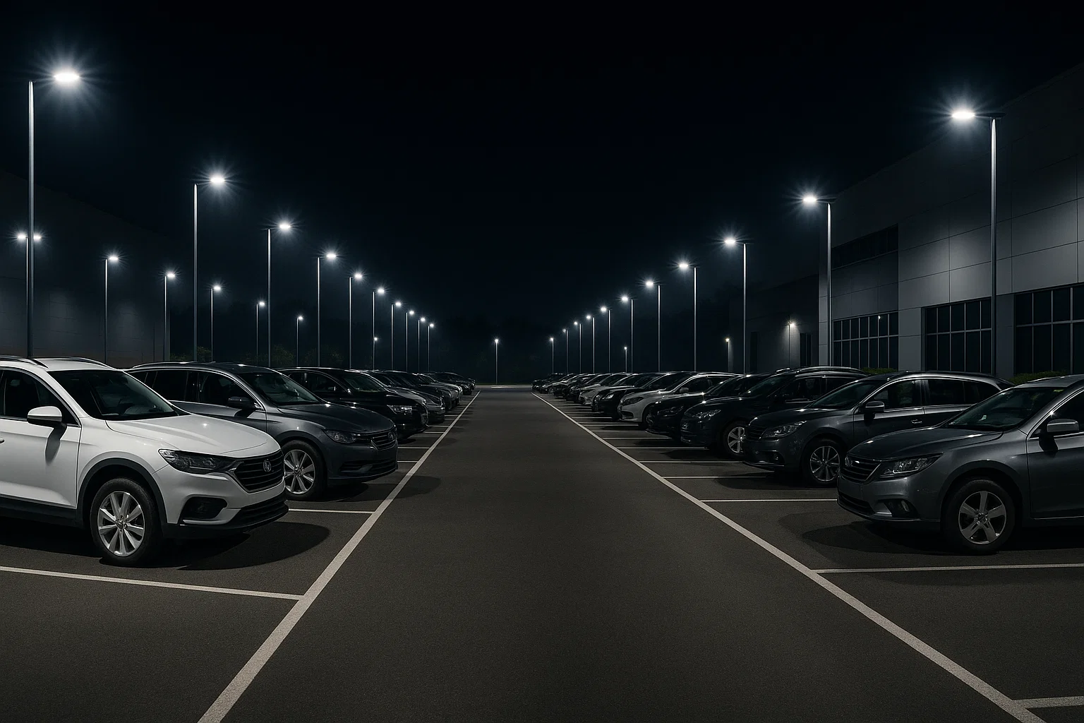 Illuminazione LED parcheggi aziende