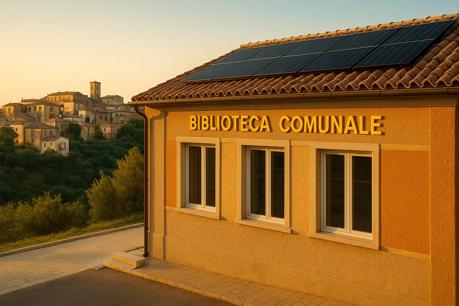 Conto Termico 3.0 Agrigento – palestra comunale con impianto fotovoltaico nero