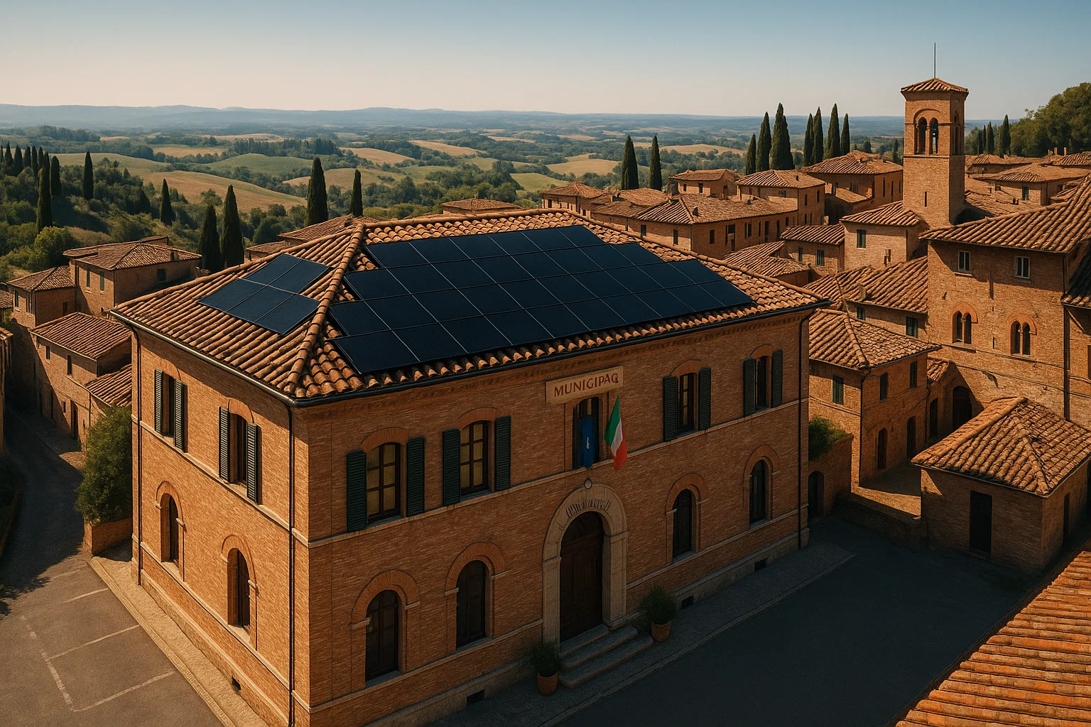 Conto Termico 3.0 Siena – edificio pubblico con fotovoltaico neri