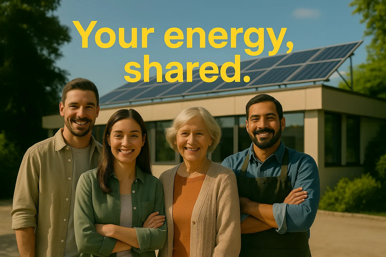 Persone che partecipano a una comunità energetica in Italia