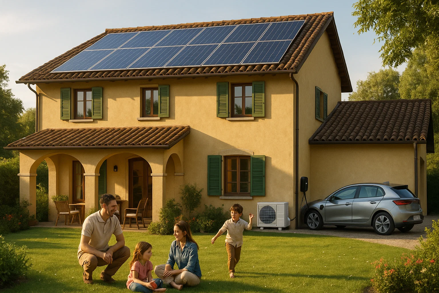 Technicy instalujący panele słoneczne na budynku publicznym