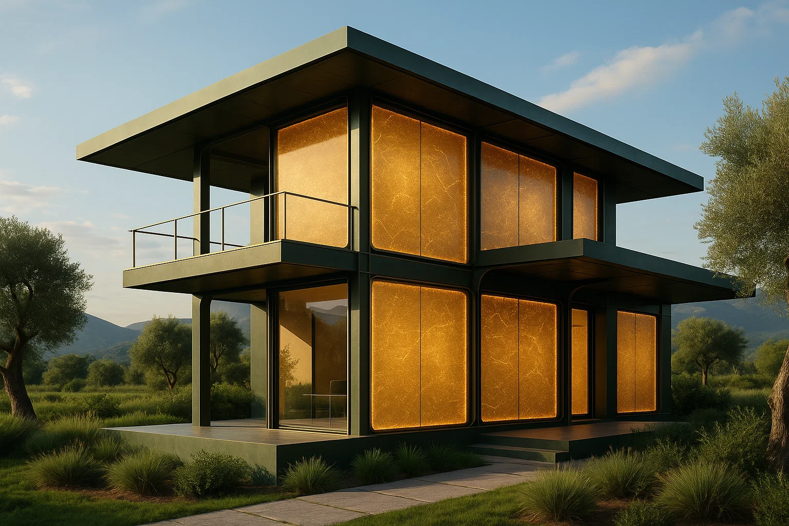 Batteria strutturale integrata in un edificio