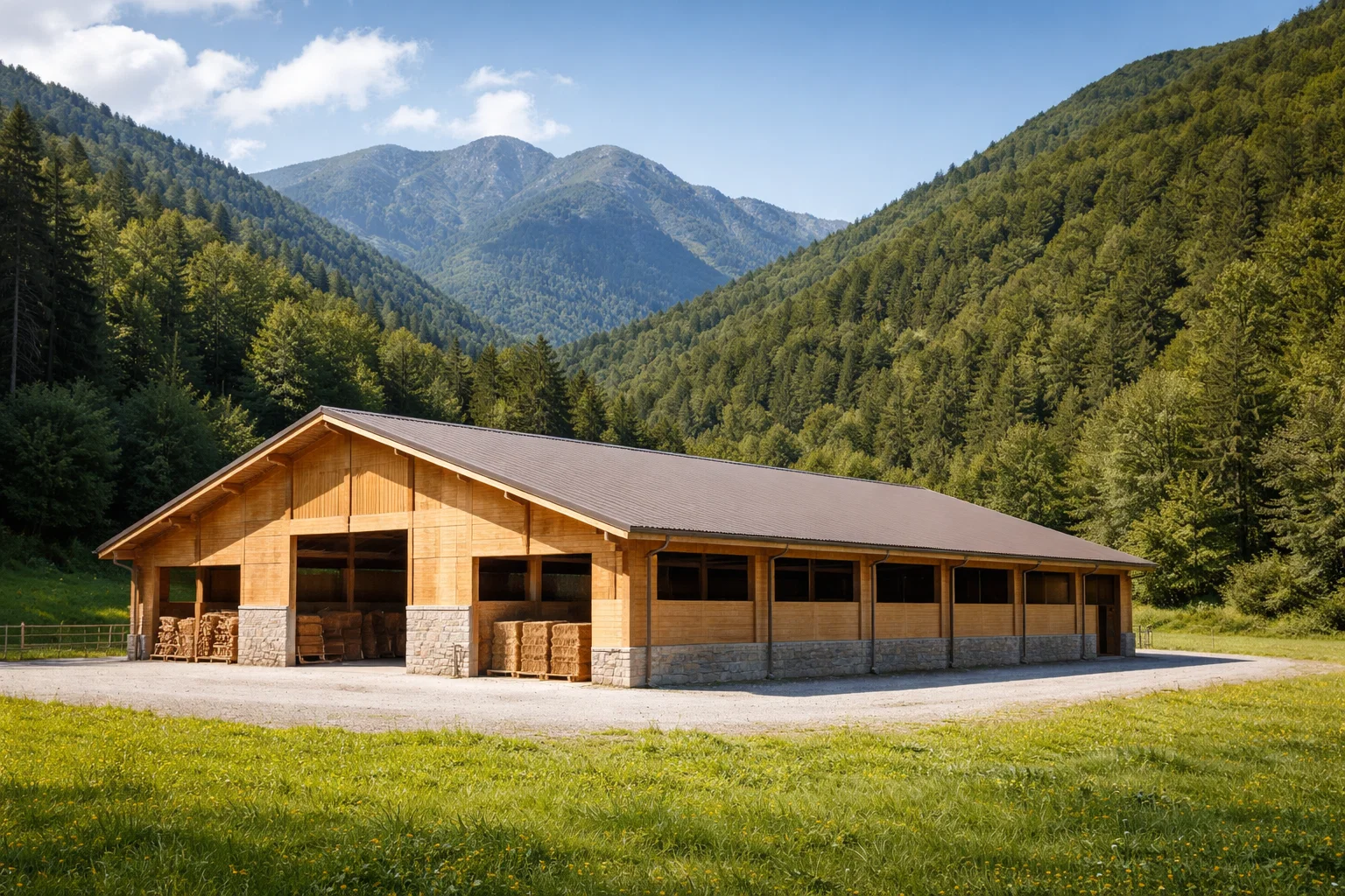 Edificio agricolo con ampio tetto nell’entroterra savonese a Calizzano