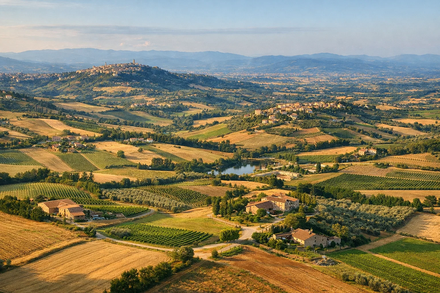 Azienda agricola con copertura idonea al fotovoltaico in Umbria