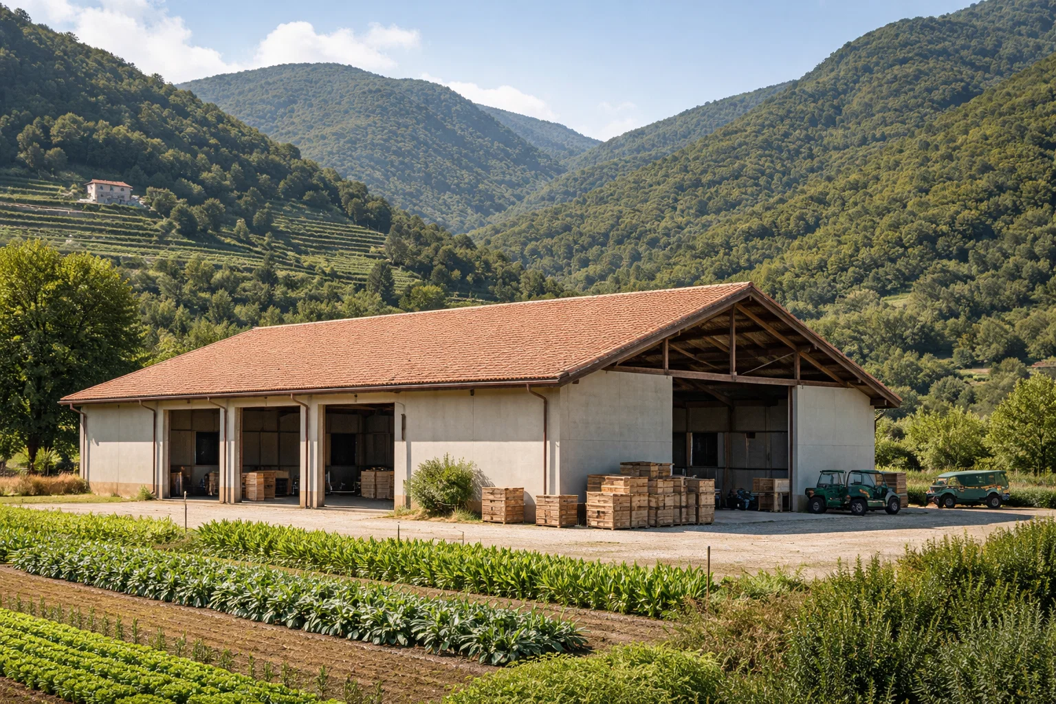 Edificio agricolo a Quiliano con tetto idoneo al fotovoltaico agricolo PNRR