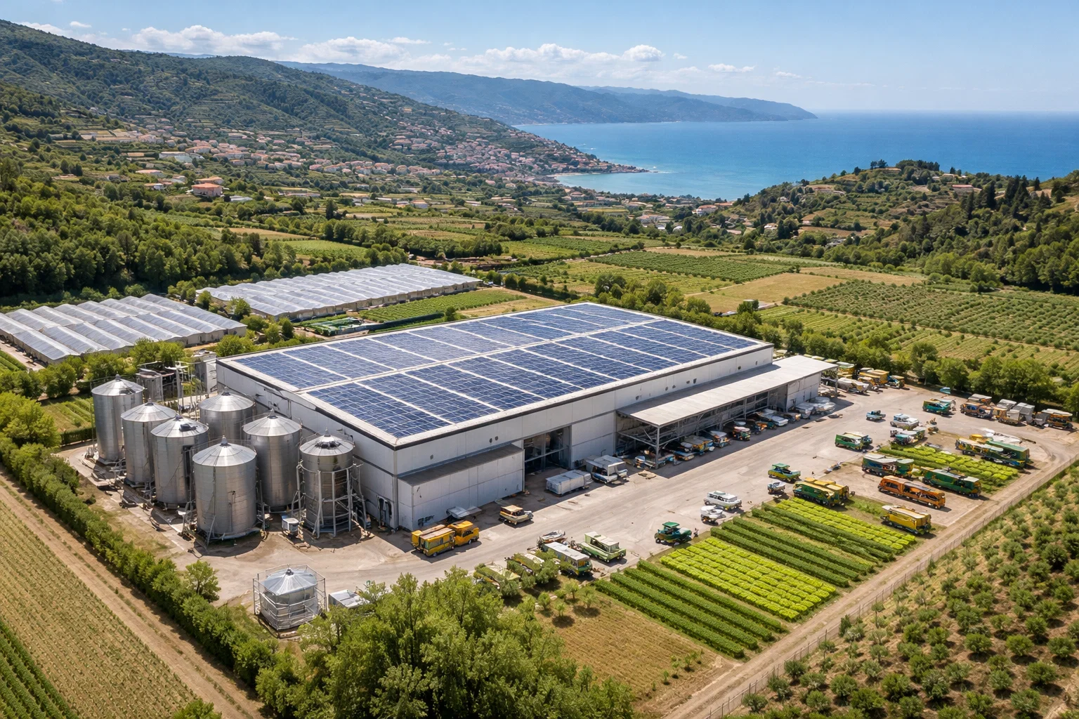 Impianto fotovoltaico agricolo su tetto in provincia di Savona con potenza superiore a 20 kW
