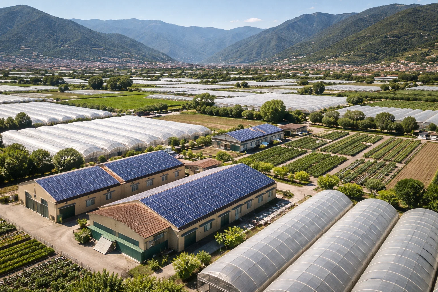 Serre e strutture agricole ad Albenga con superfici idonee al fotovoltaico PNRR