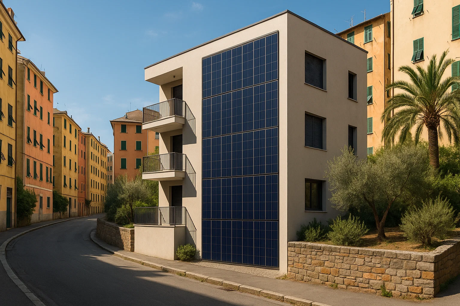 Installazione della struttura WALL-UP su facciata esterna