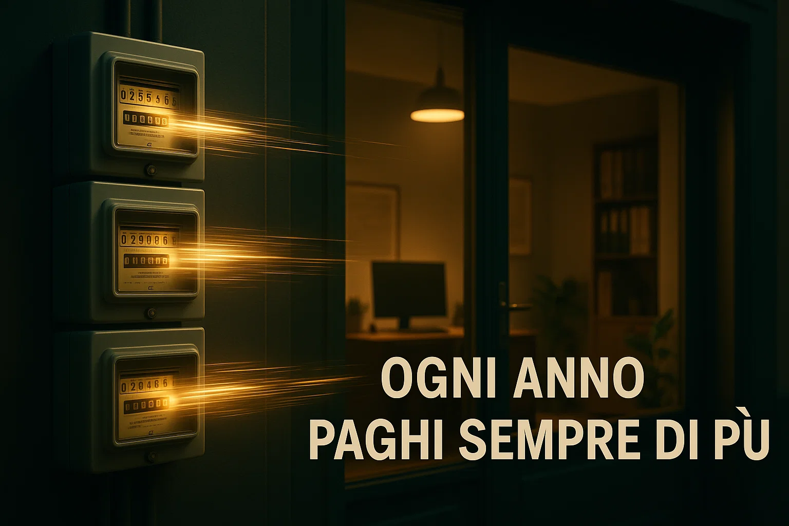 Aumento dei costi energetici senza fotovoltaico