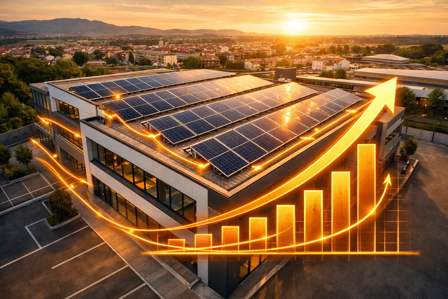 Edificio aziendale con classe energetica ottimizzata