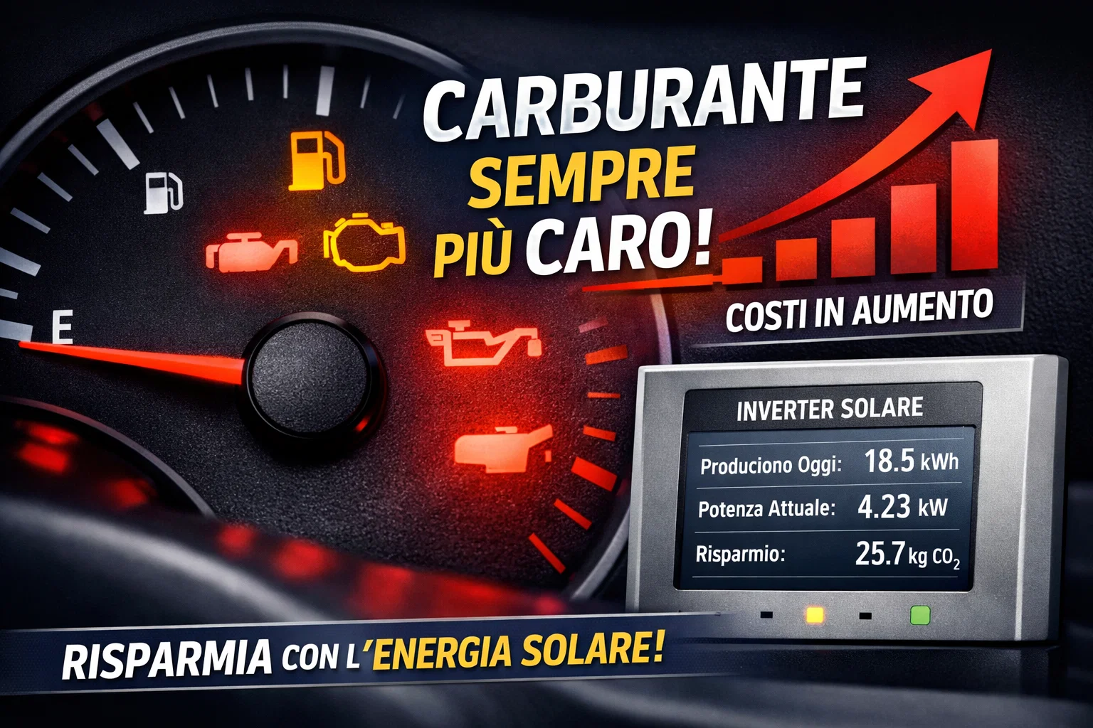 Aumento continuo dei costi carburante