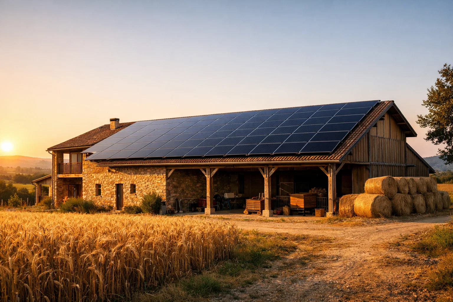 Azienda agricola italiana con tetto pronto per fotovoltaico Agrisolare