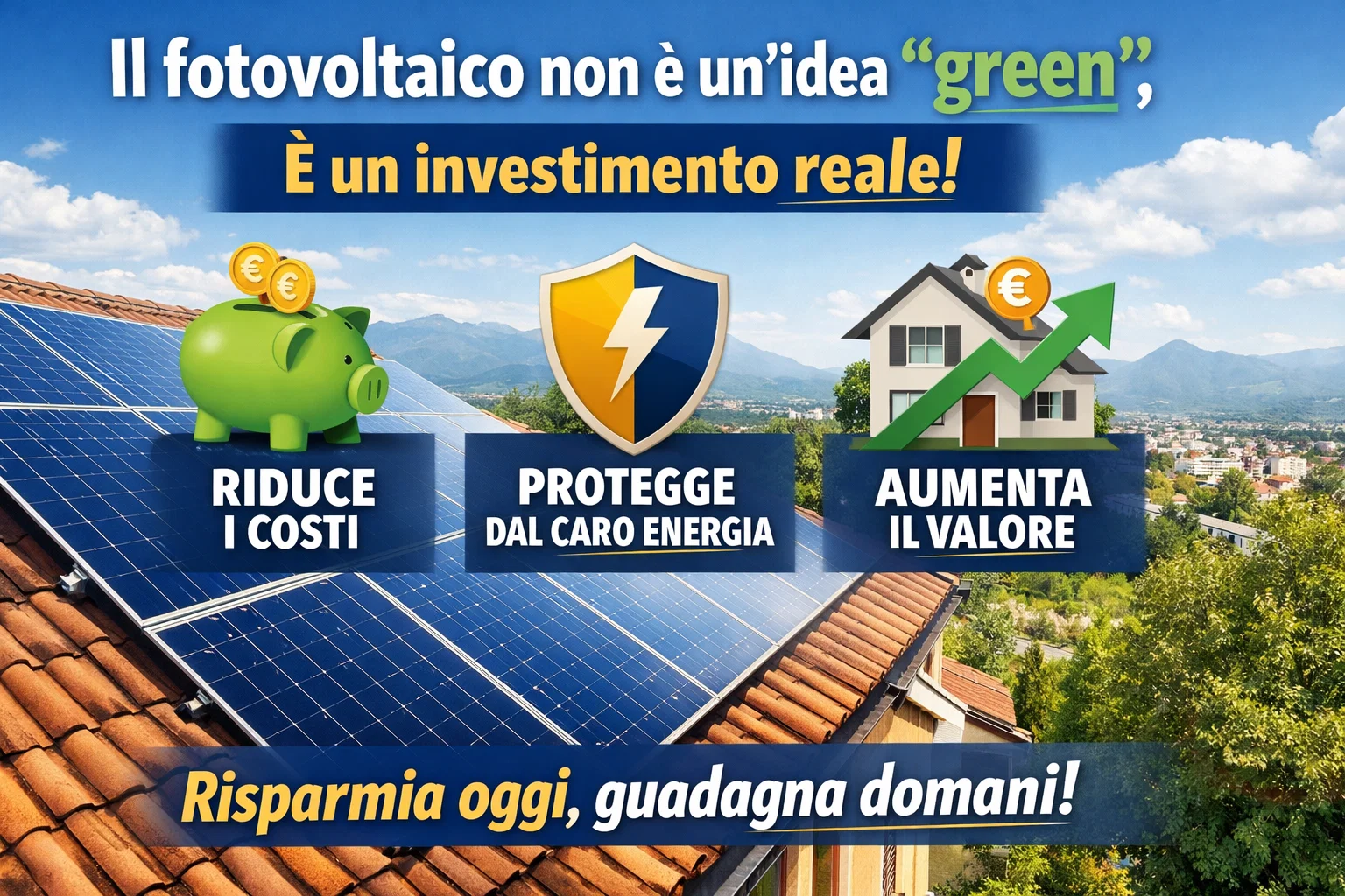 Fotovoltaico come investimento economico e protezione finanziaria