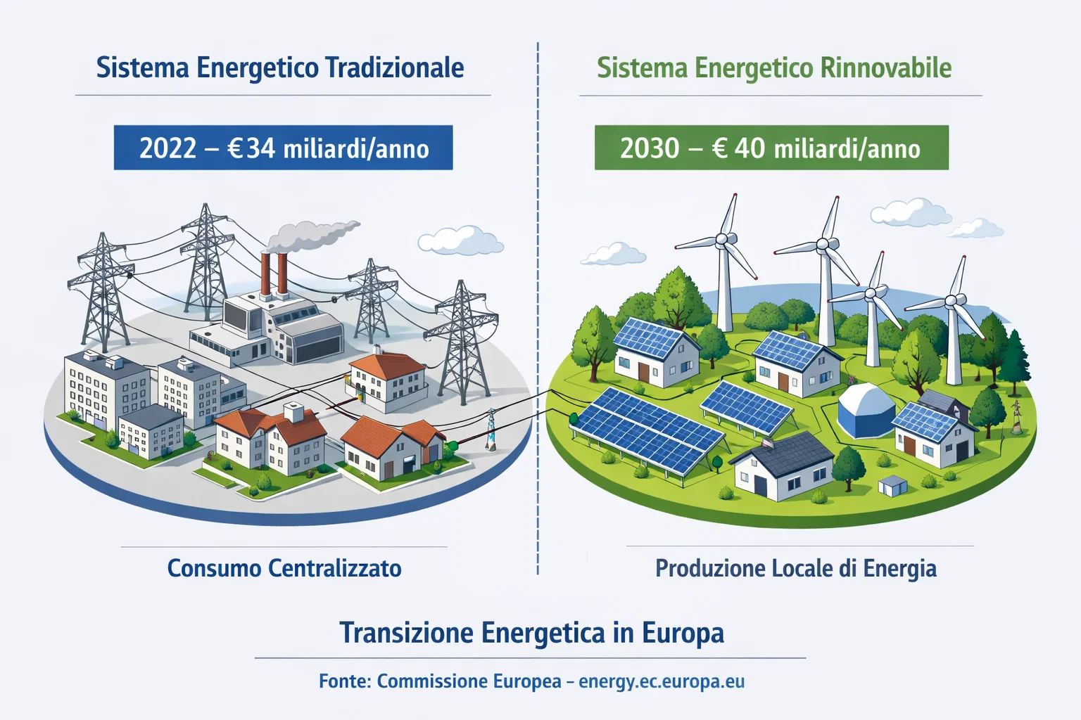 Dati europei sul prezzo dell’energia elettrica e confronto tra Paesi