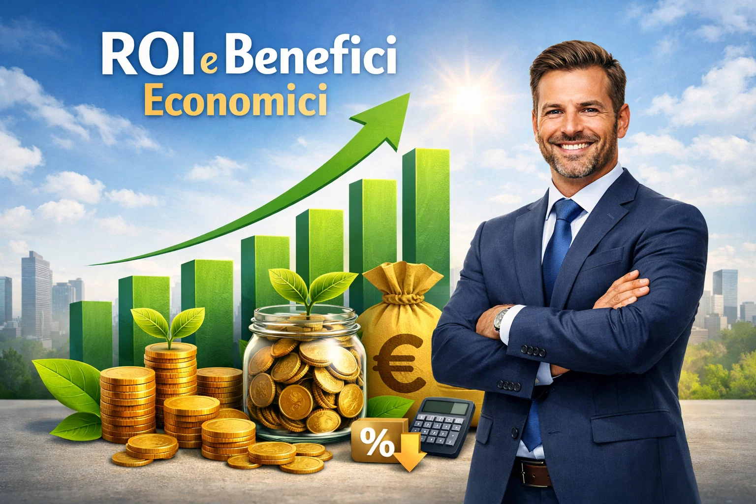 Grafico ROI e benefici economici dell’efficienza energetica