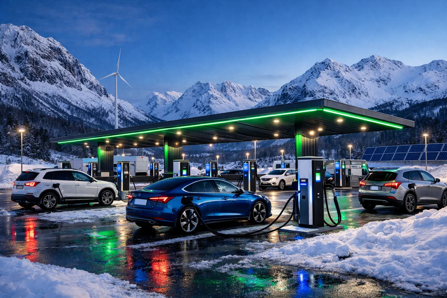 Rete di stazioni di ricarica per auto elettriche in Norvegia