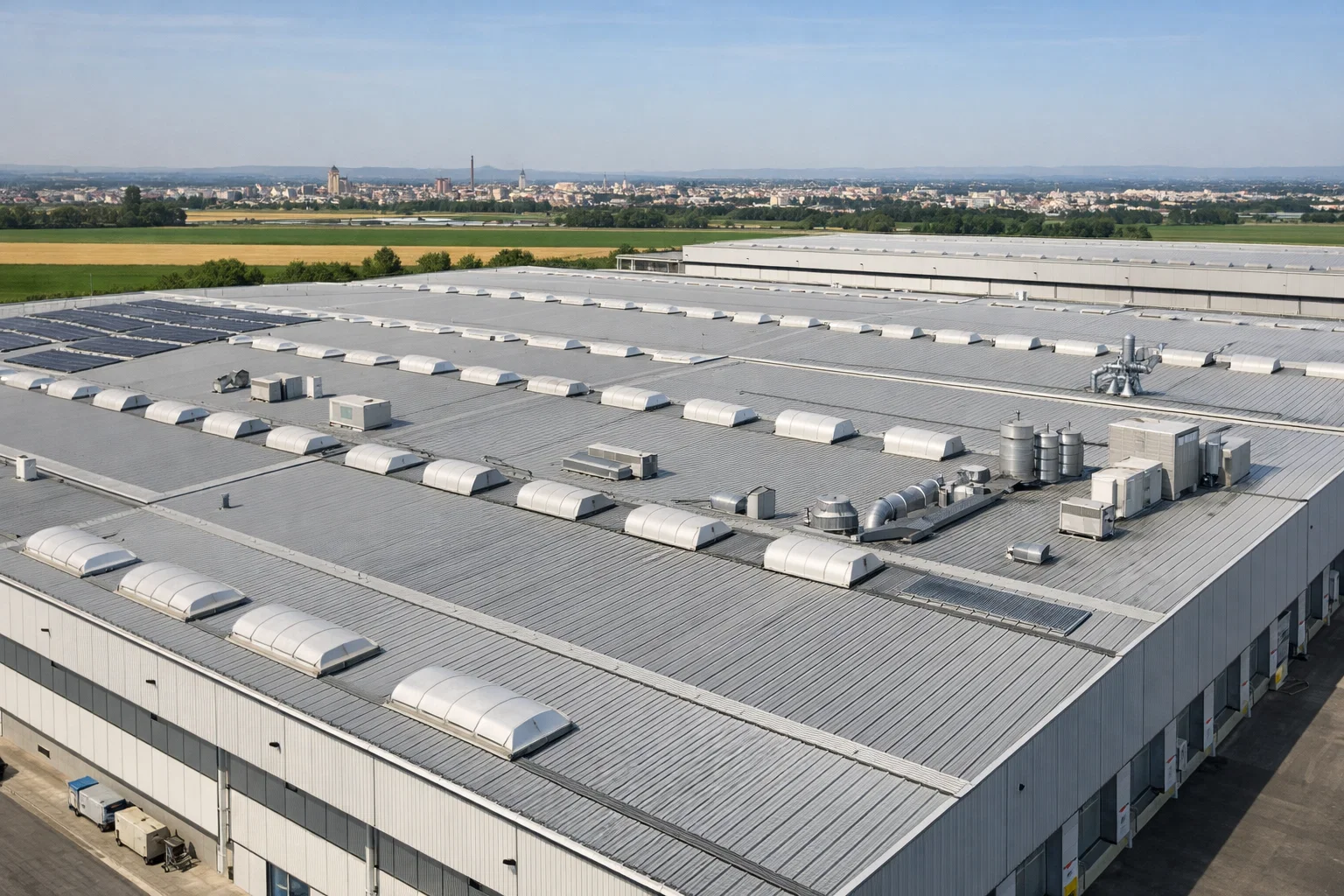 Tetto industriale a Parma – infrastruttura aziendale per risparmio energetico