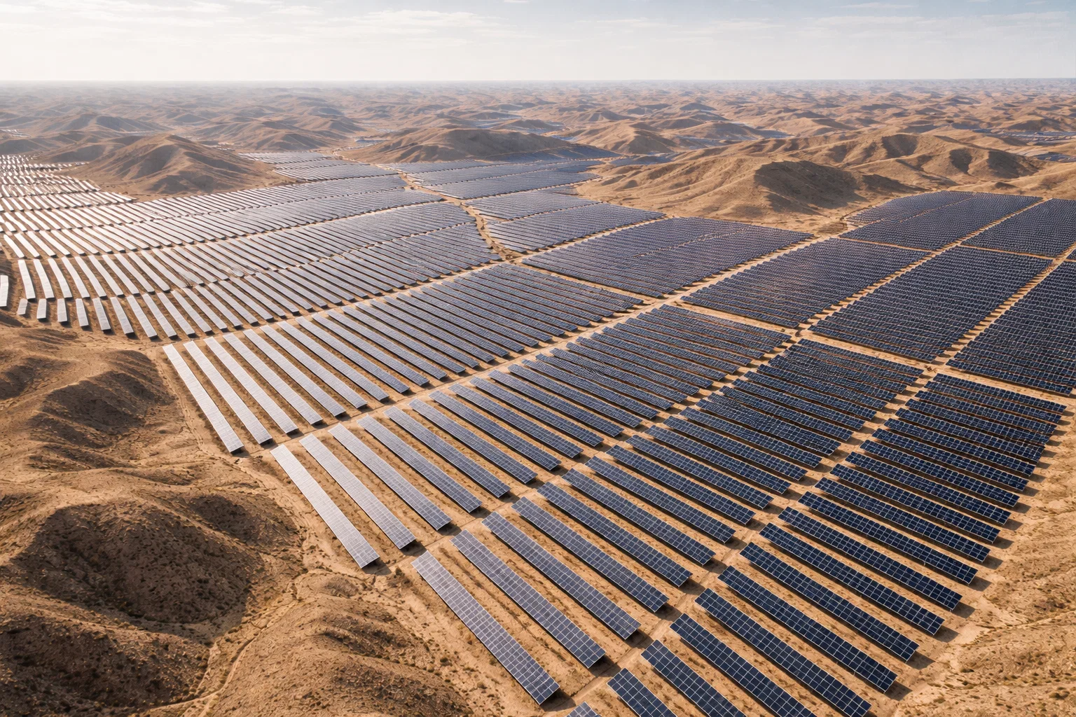 Pannelli solari nel deserto e variazioni microclimatiche del suolo