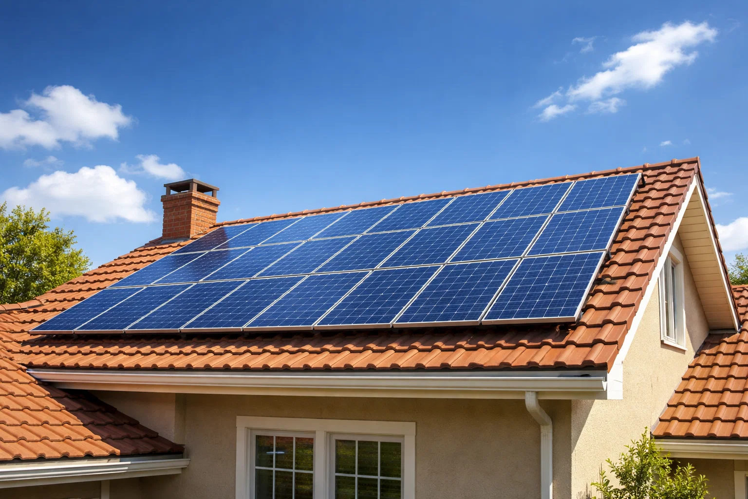 Abitazione italiana con impianto fotovoltaico come scelta di stabilità