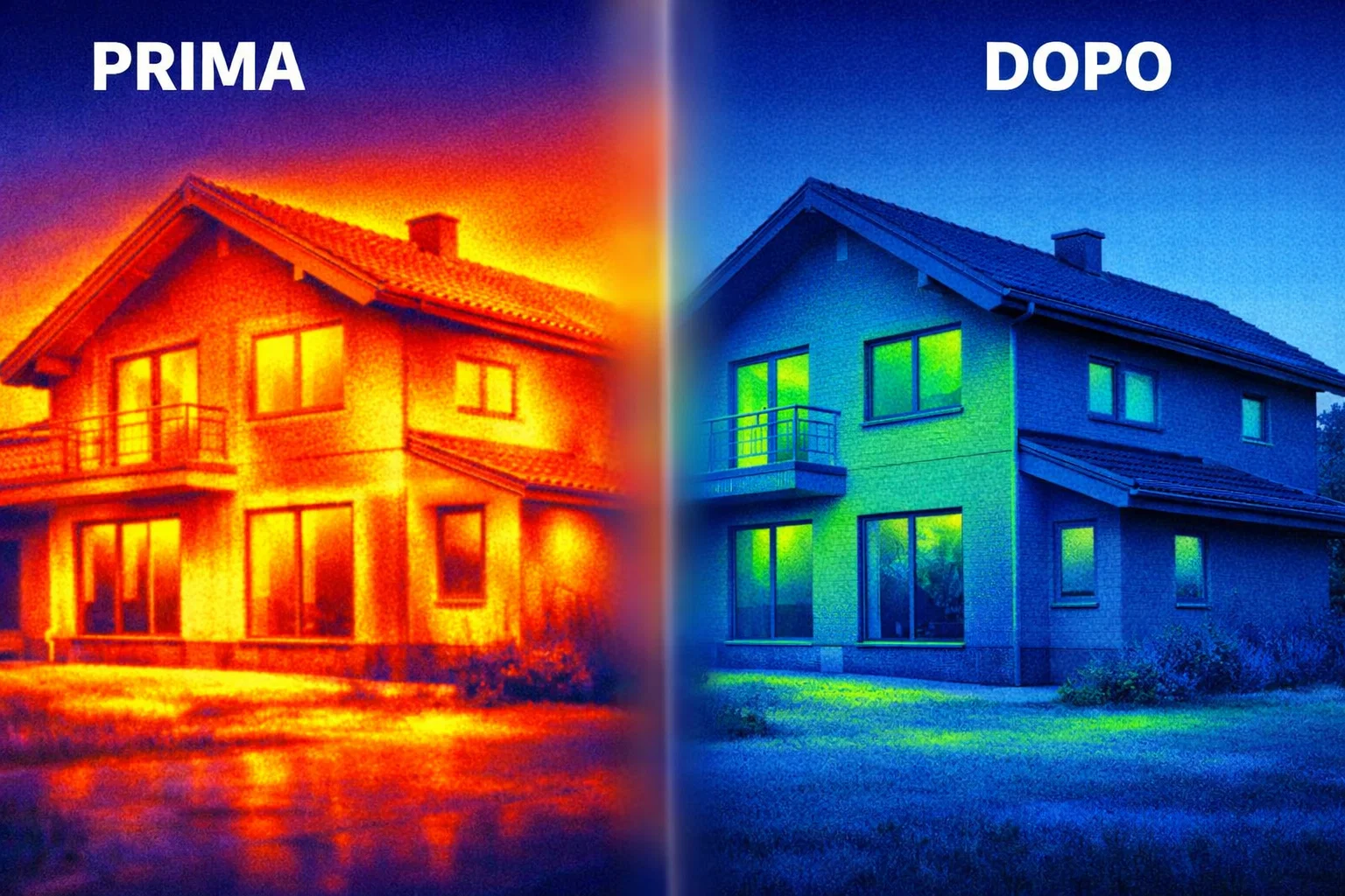 Intervento di isolamento termico su parete esterna di un edificio - Green Mood Italia, riduzione dispersioni e risparmio energetico