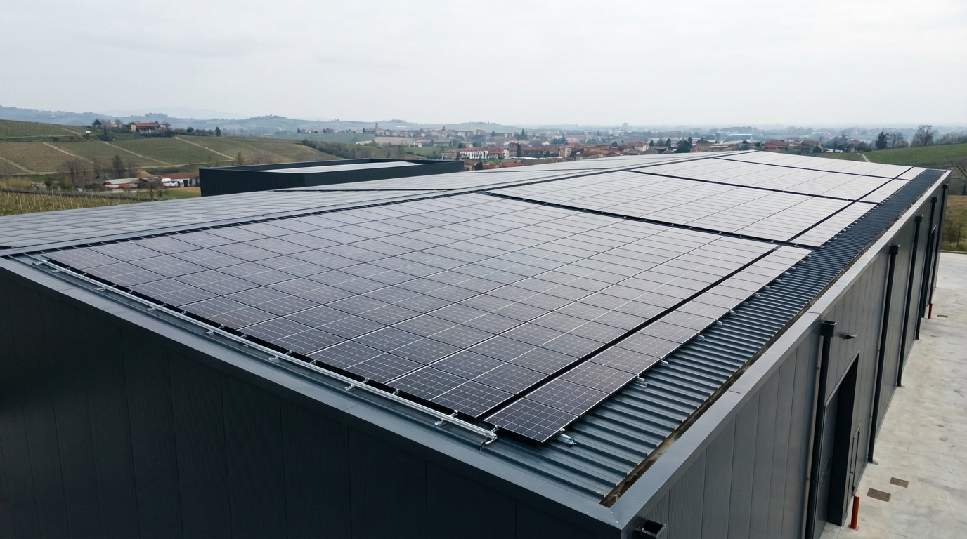 Capannone industriale con fotovoltaico Cuneo