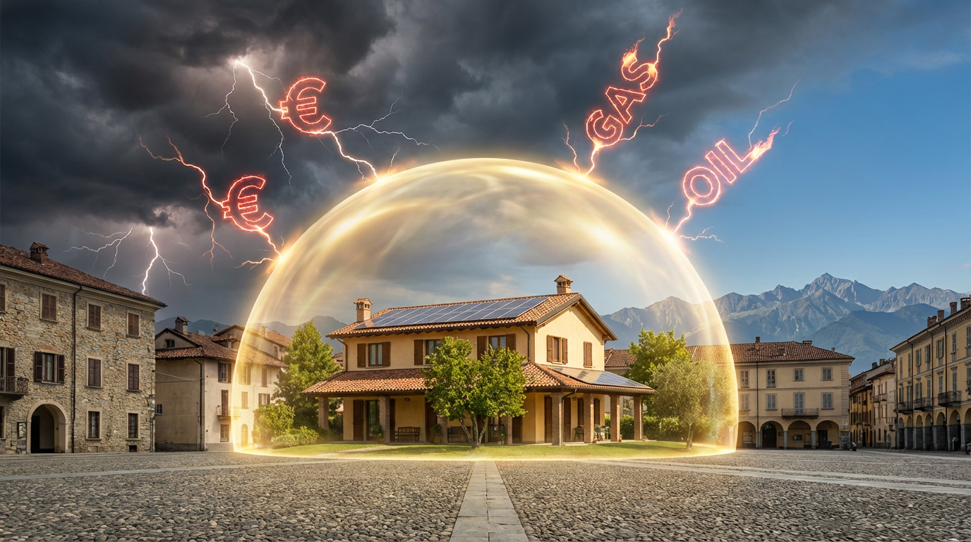Casa protetta da scudo energetico